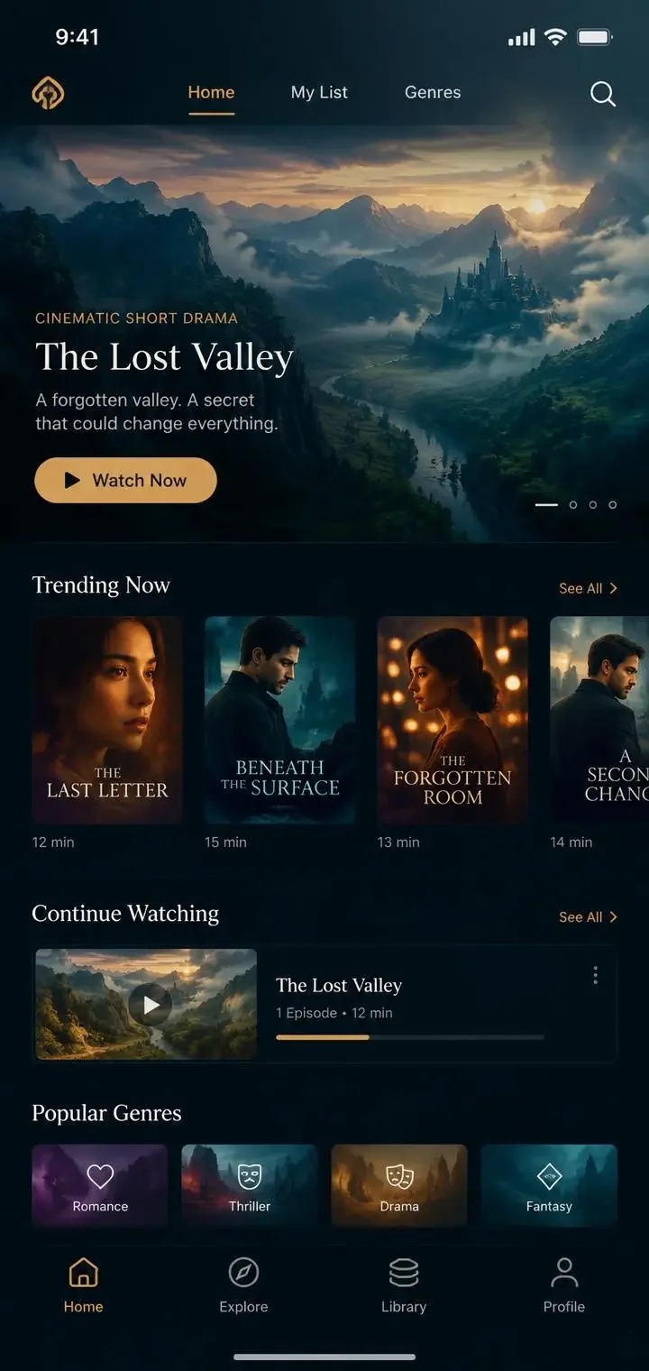 红果短剧 APP 首页界面